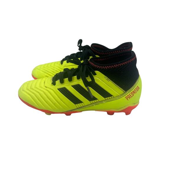 Adidas Predator Jr FG 18.3 FG Solar Yellow Soccer Cleats Youth Kids 2 - Picture 1 of 8